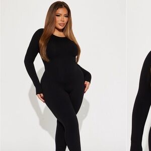 Elegant Black Long Sleeve Jumpsuit